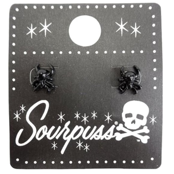 Black Spider Studs - Picture 1 of 2